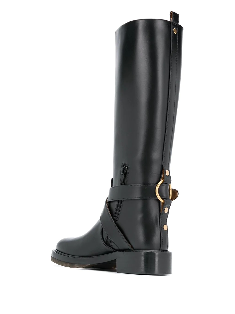 wraparound strap knee-high boots - 3