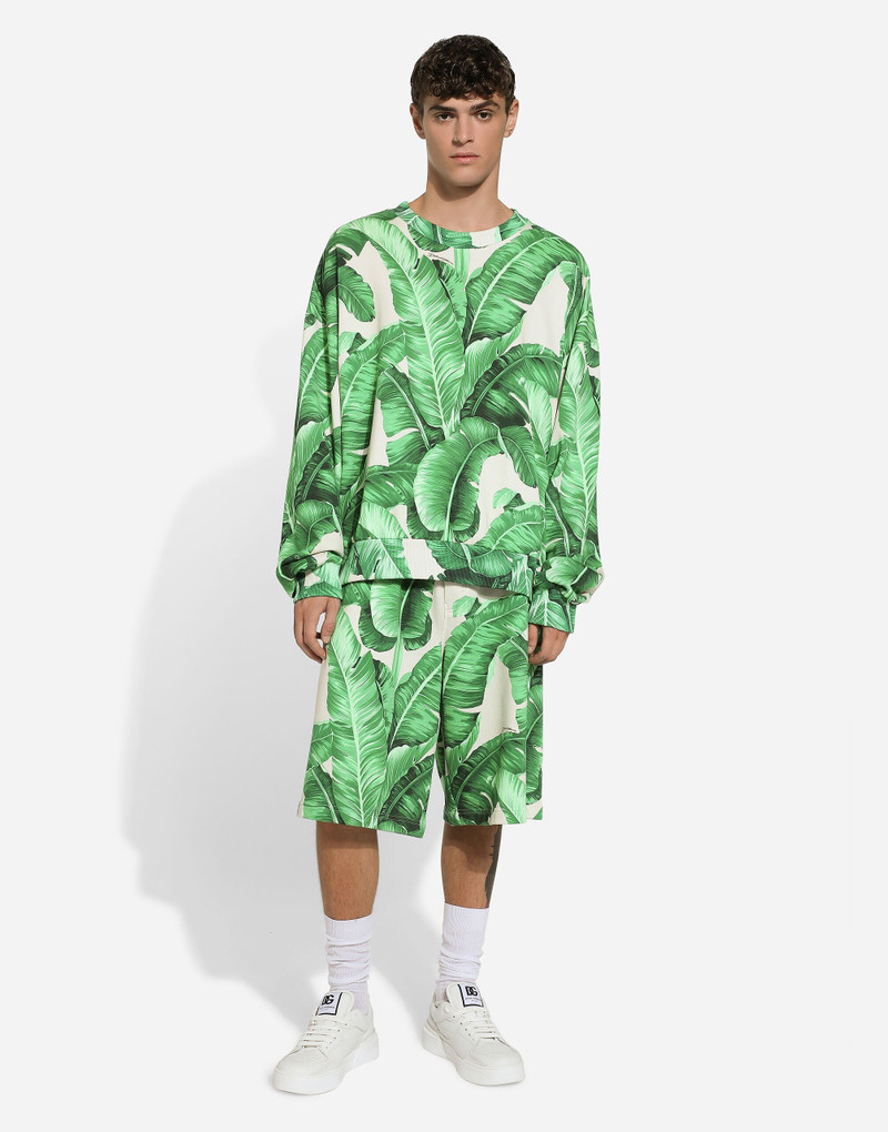 Dolce & Gabbana Banana-tree-print jogging shorts outlook