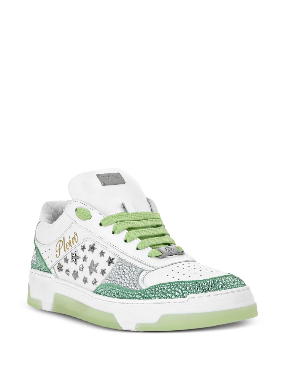 studded leather sneakers - 2