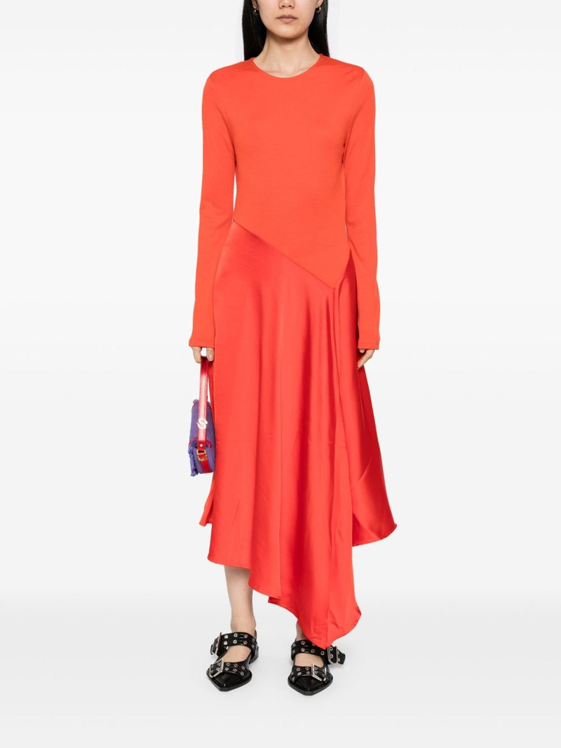 STINE GOYA long-sleeved asymmetric dress outlook