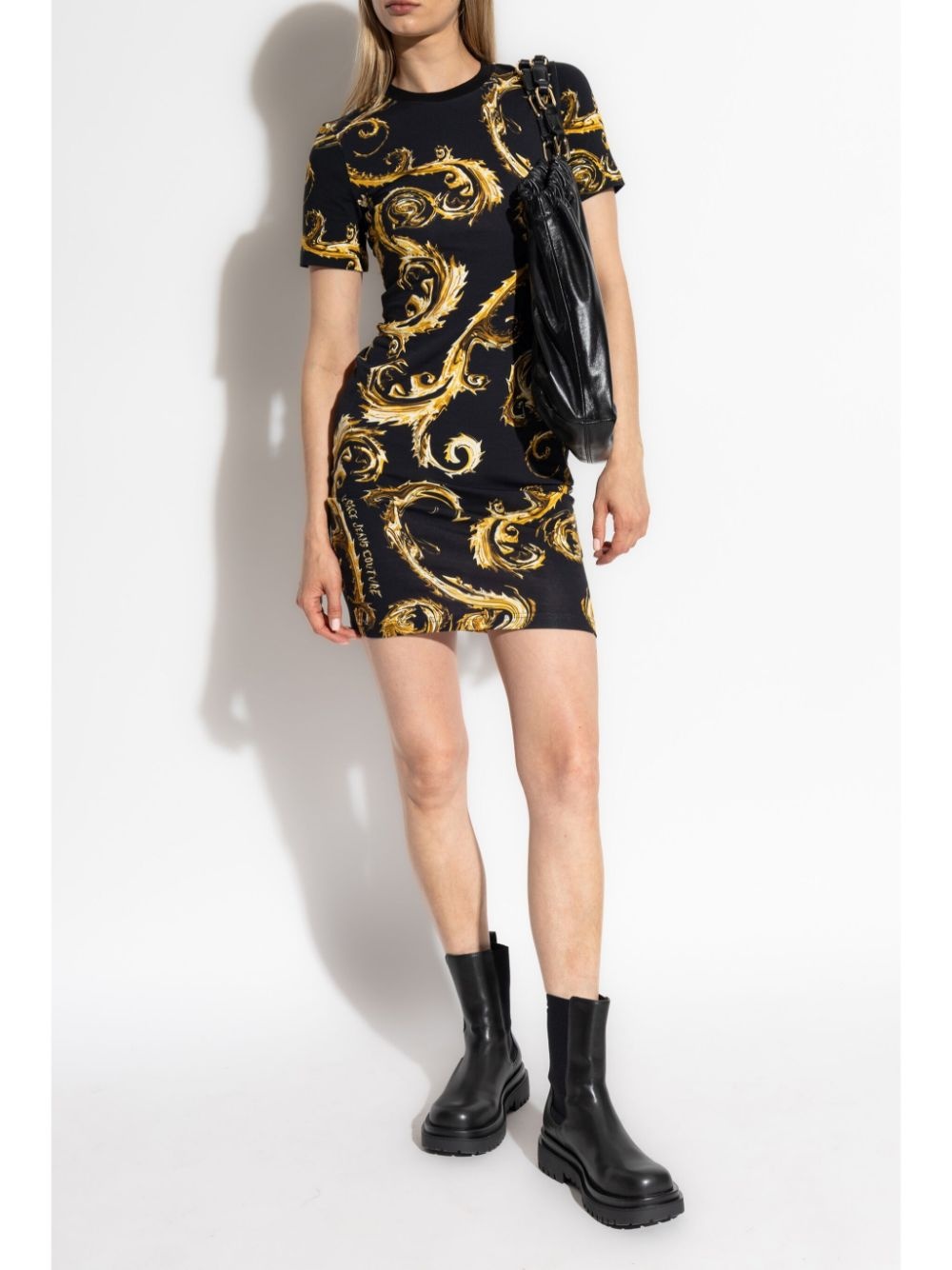 baroque-print t-shirt dress - 2