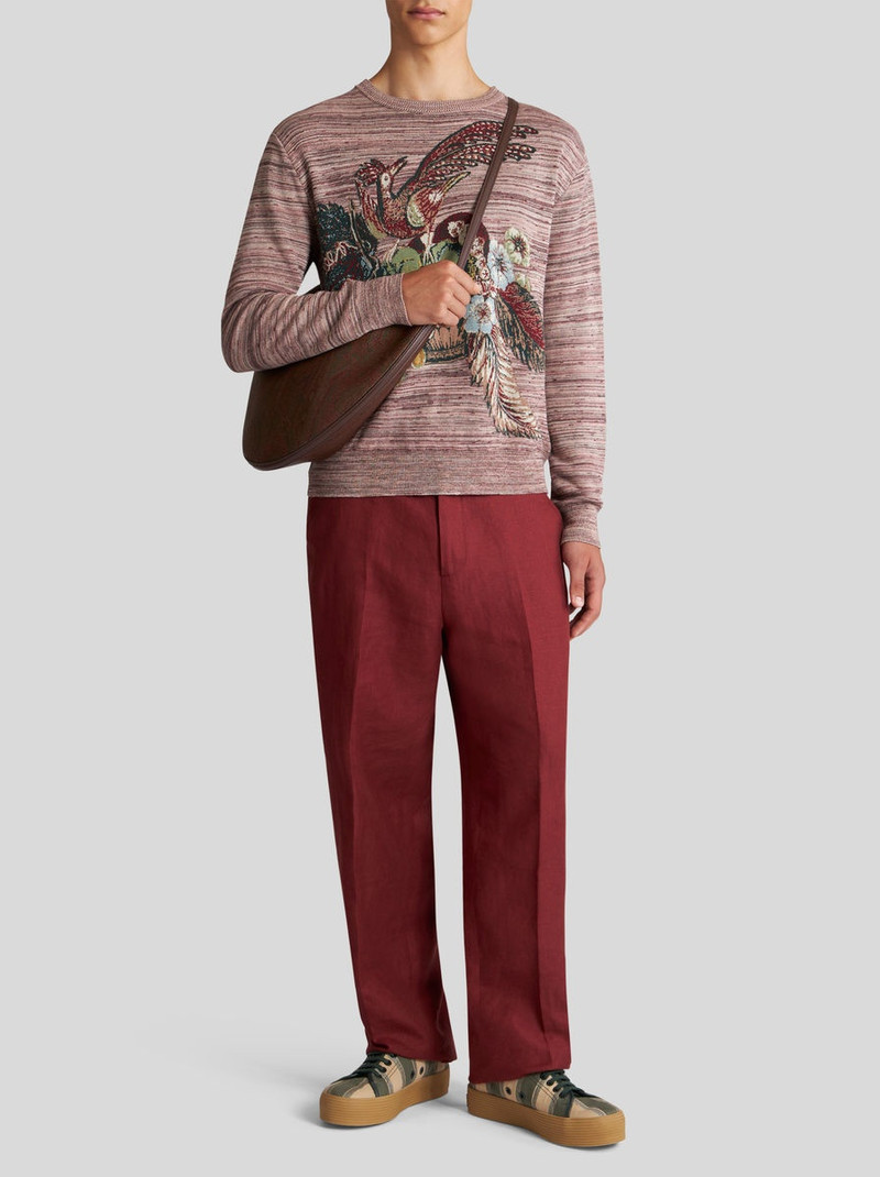 STRIPED SILK AND COTTON SWEATER 4