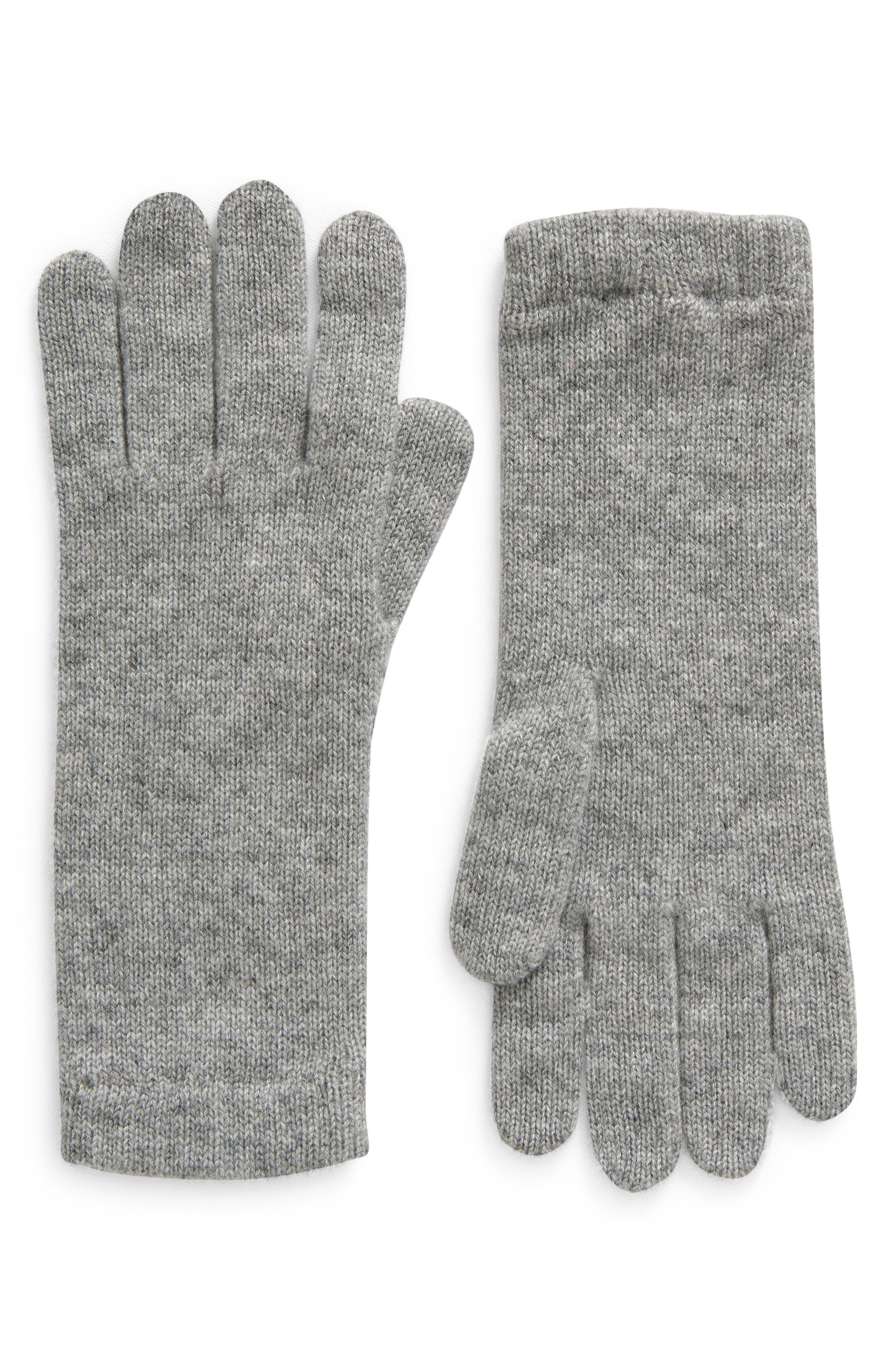 Johnstons of Elgin Cashmere Gloves in Light Grey at Nordstrom - 1
