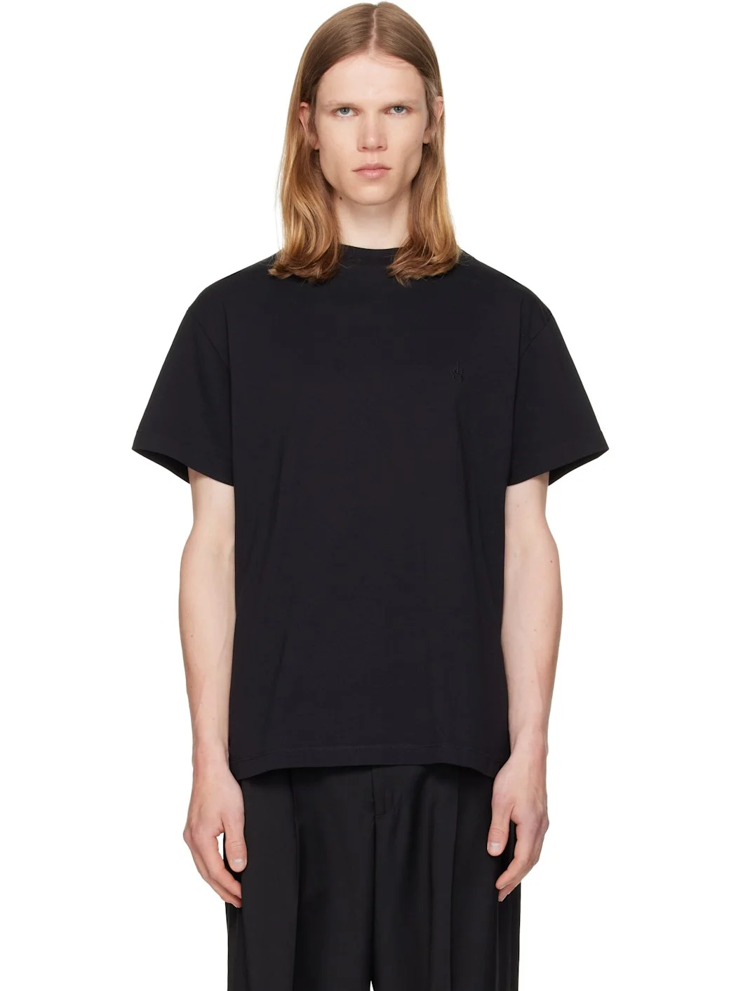 Three-Pack Black Crew-Neck T-shirts - 1