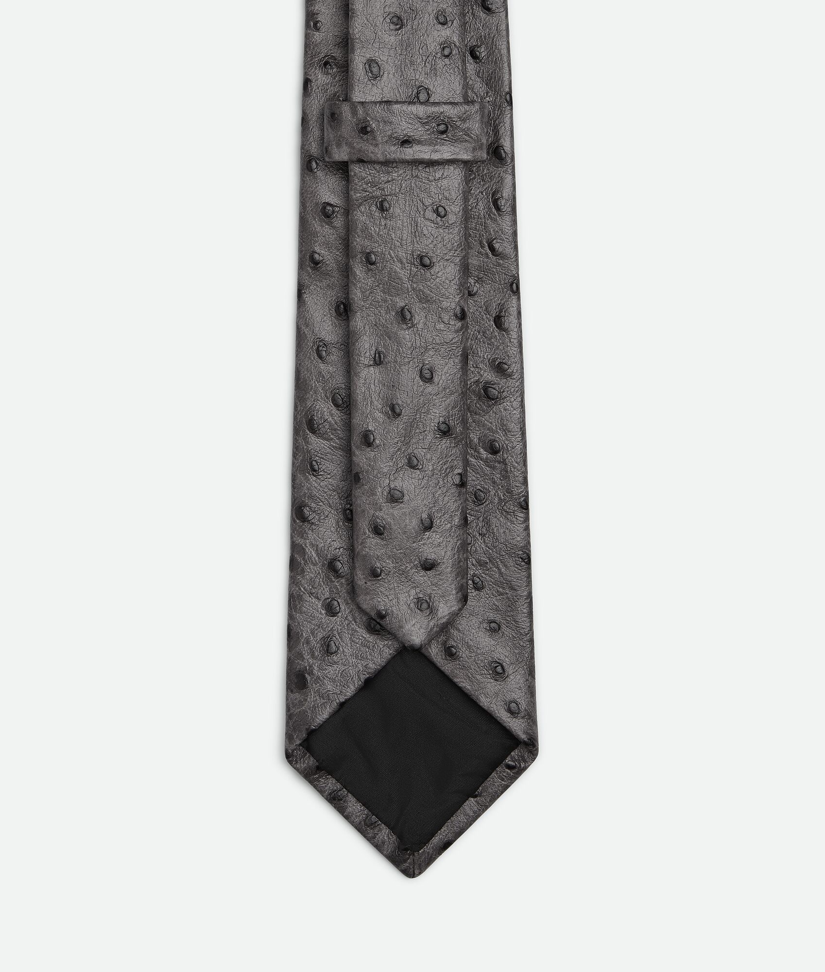 Ostrich-Effect Leather Tie - 3