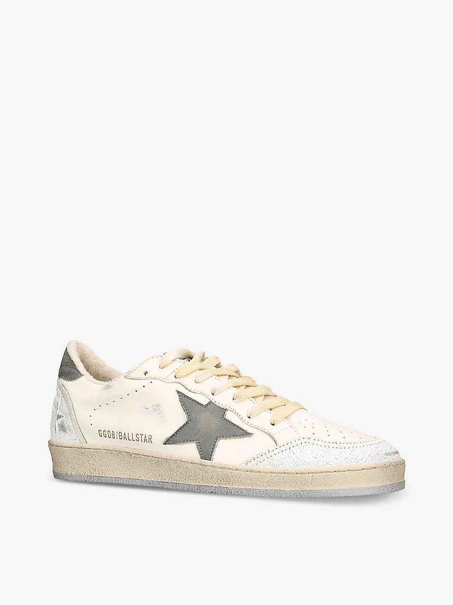 Men's Ball Star star-applique leather low-top trainers - 3