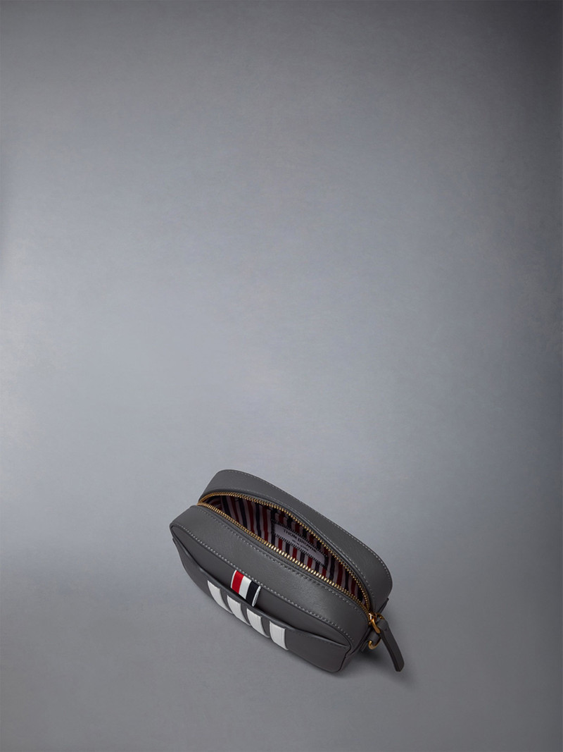 Horizontal Camera Bag W/ 4 Bar Stripes in Smooth Calf 4