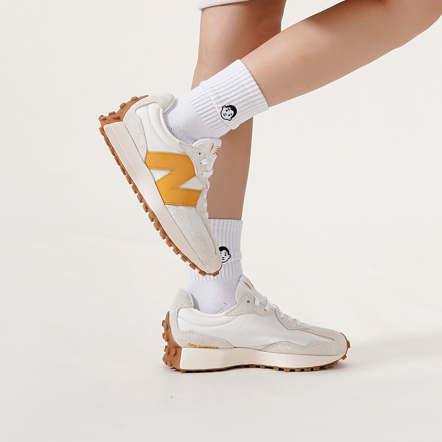 (WMNS) New Balance 327 'Sea Salt Golden Hour' WS327BY - 8