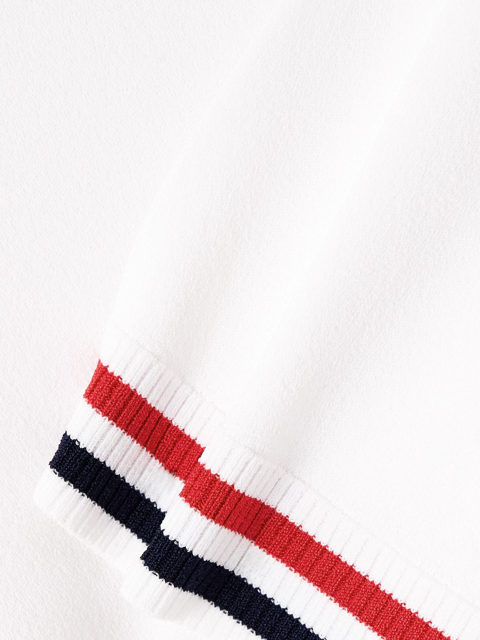 Striped jersey polo shirt White - 4
