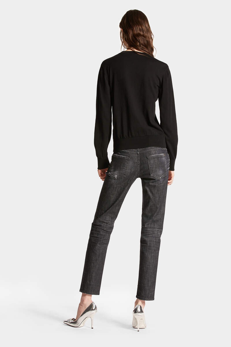 EASY BLACK WASH JENNIFER JEANS - 4