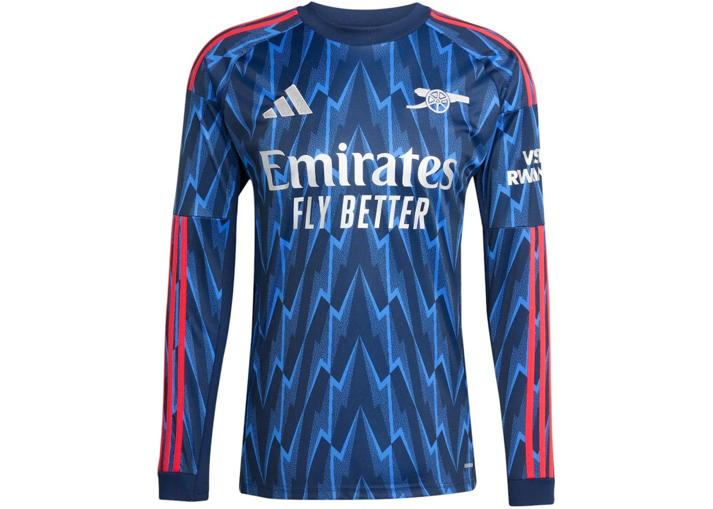 adidas Arsenal 25/26 Long Sleeve Away Jersey Night Indigo Grey Two - 1