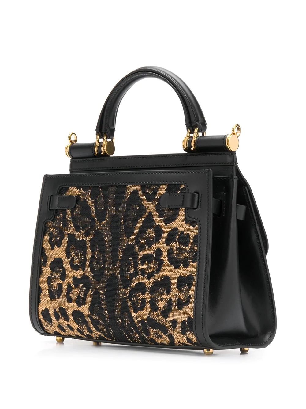 leopard Sicily top-handle bag - 3