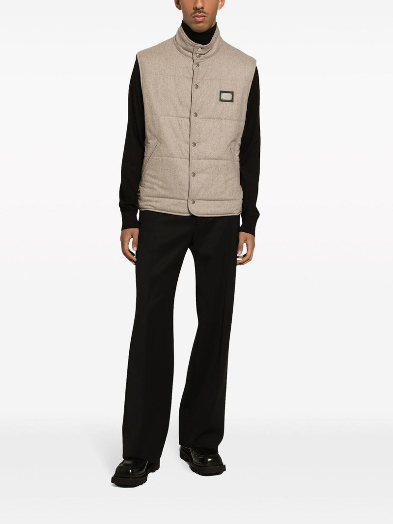 logo-plaque cashmere-blend gilet 3