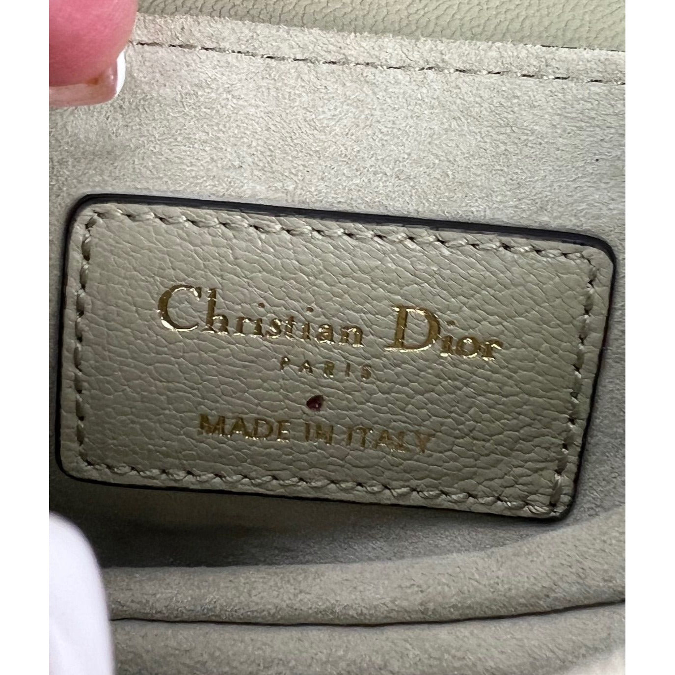 Christian Dior Goatskin Light Green Micro Saddle Bag with Strap - 9