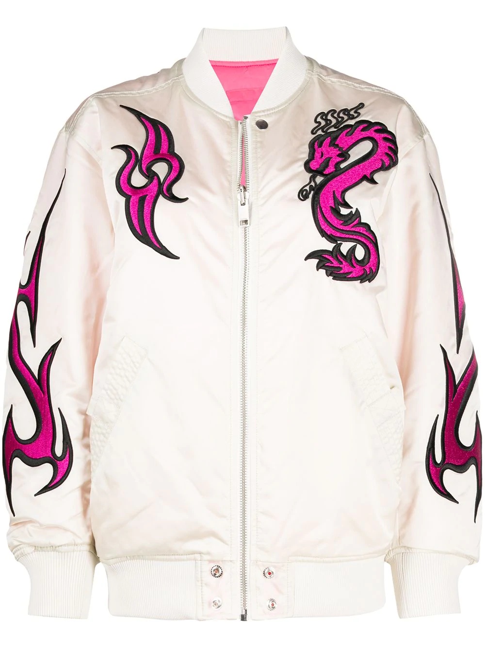 reversible embroidered bomber jacket - 1