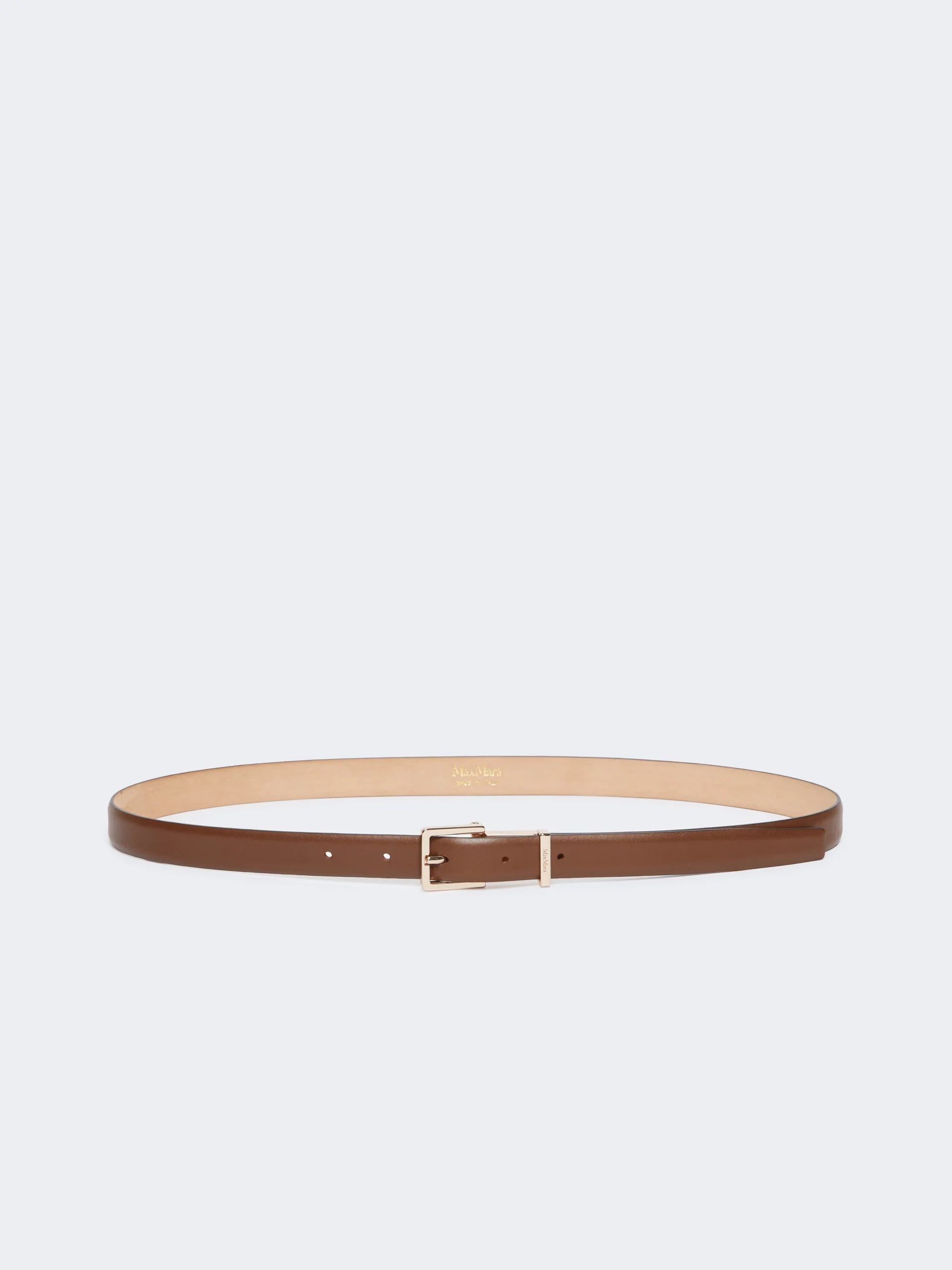 Leather belt - BROWN - 1