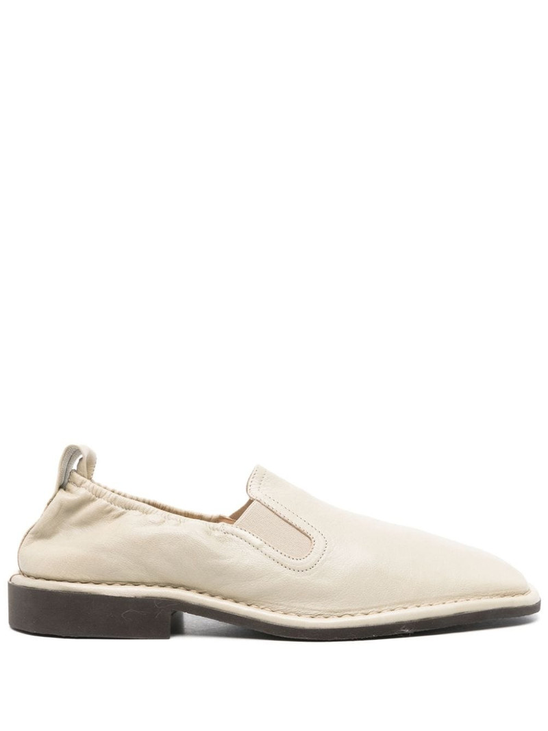 square-toe leather loafers 1