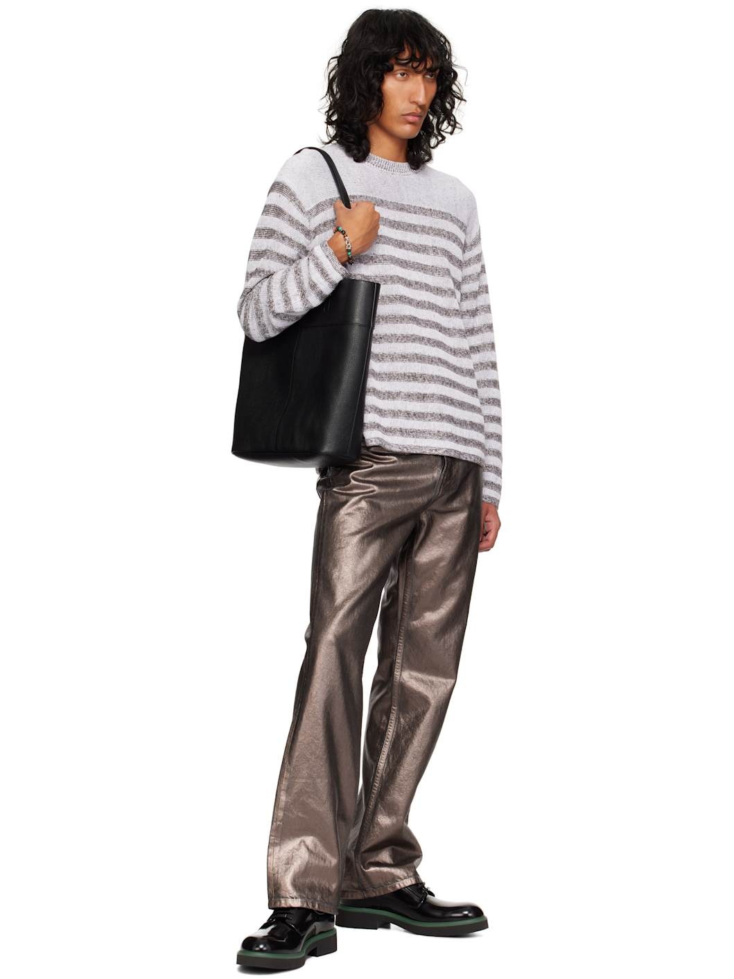 Black Calfskin Tote - 4