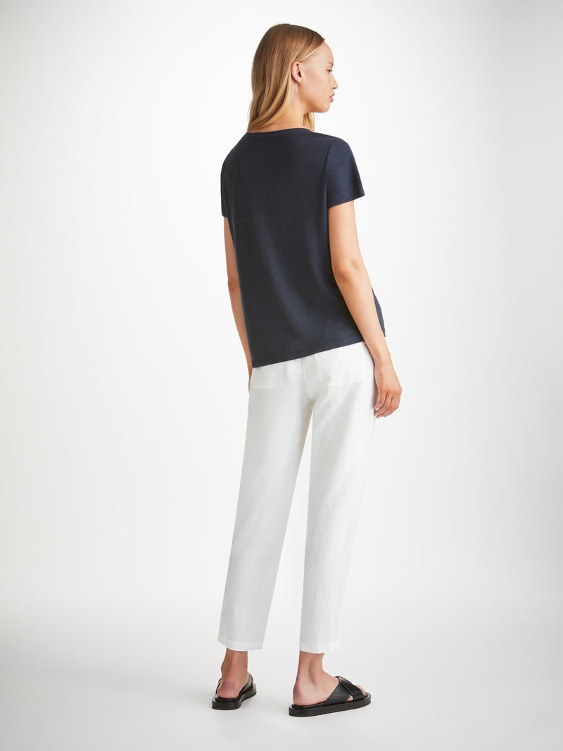 Women's Trousers Vienna Linen White - 4