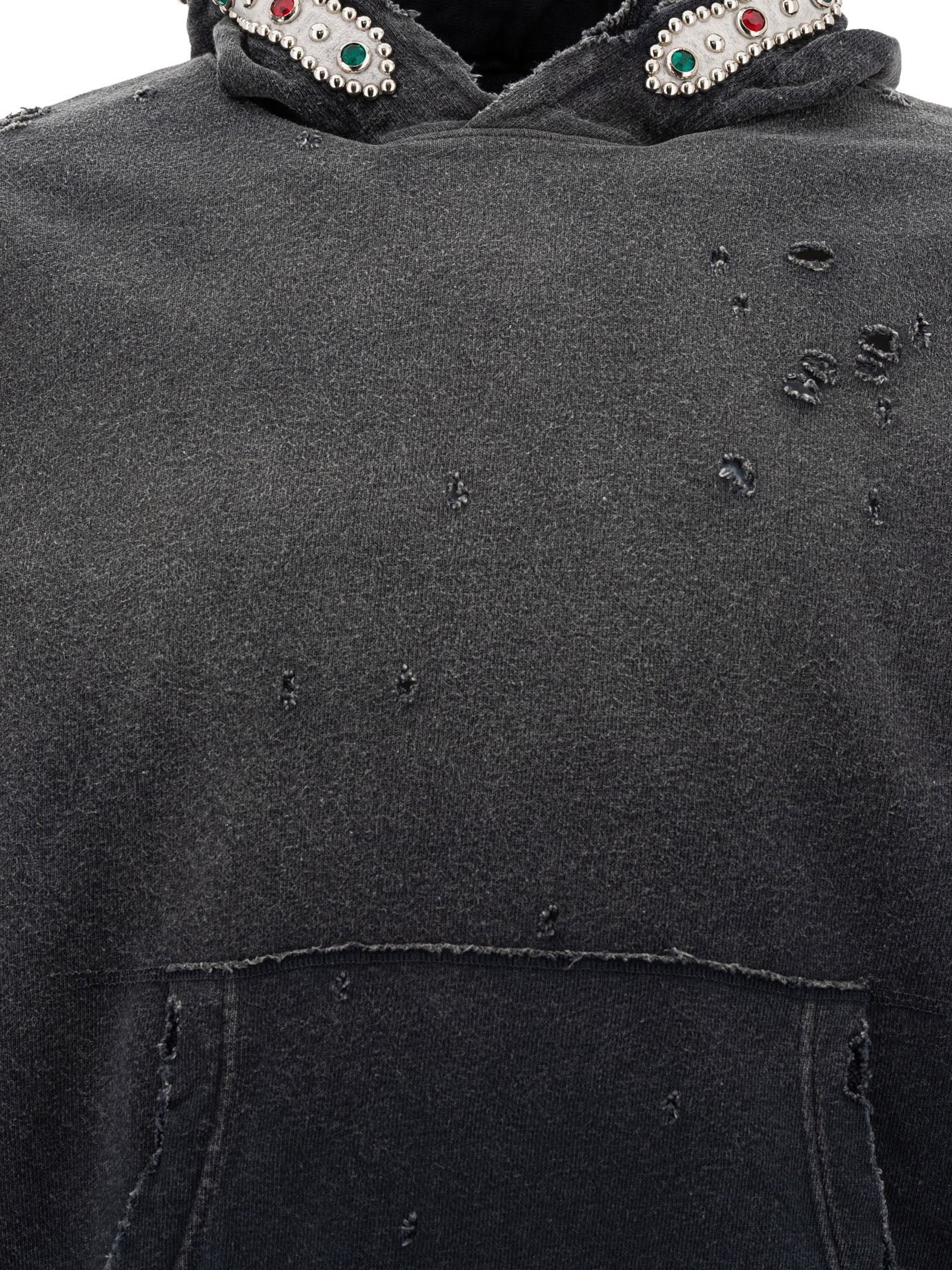 Kapital "studs Thriller Distressed" Hoodie - 3