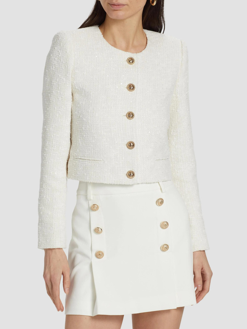 Women's Yoonie Sequin Tweed Jacket - White 3