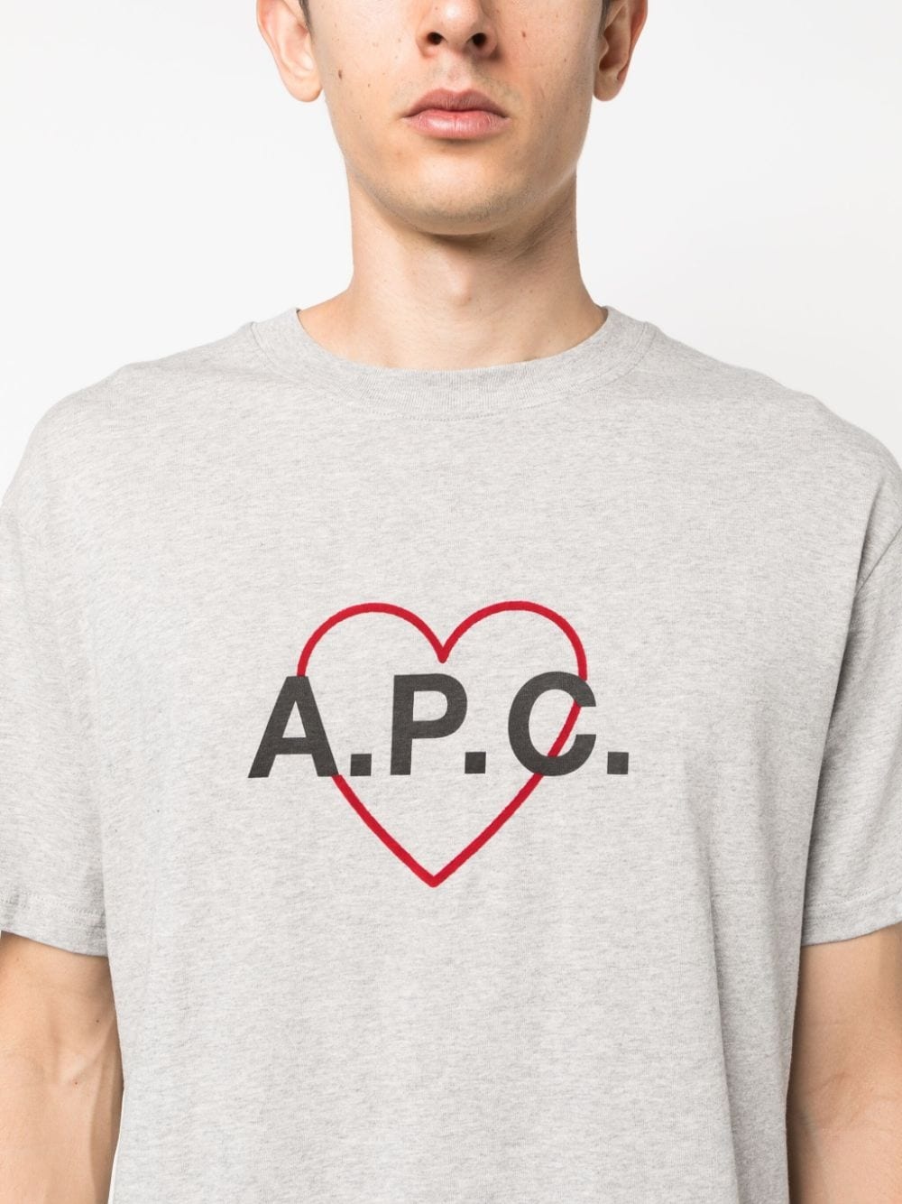 heart logo cotton T-shirt - 5