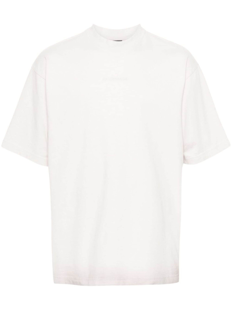 reflective-logo cotton T-shirt 1