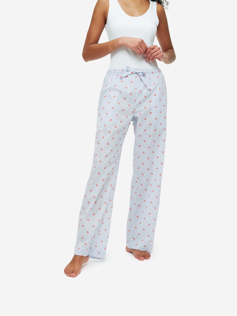 Women's Lounge Trousers Nelson 84 Cotton Batiste Blue - 5