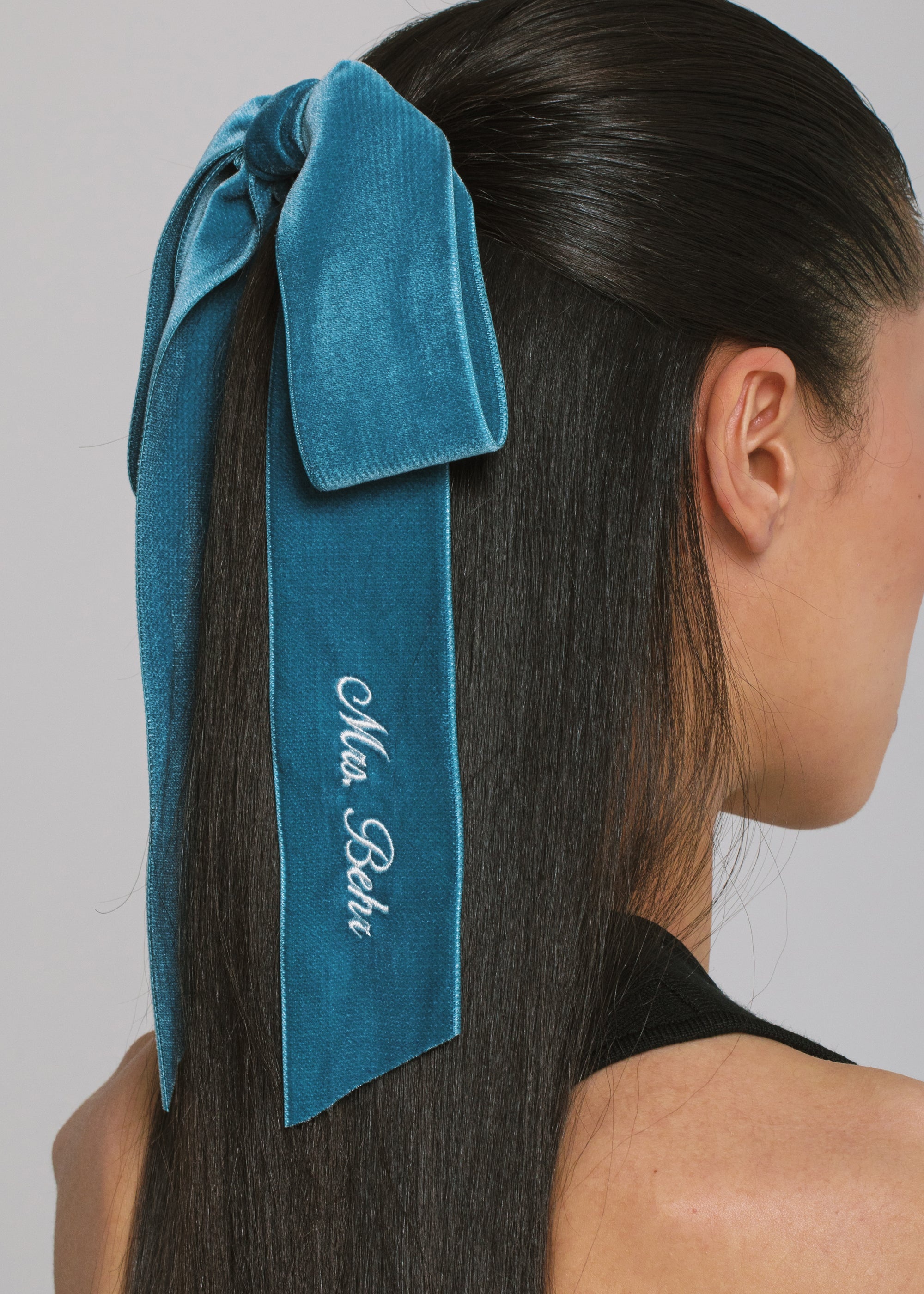 Monogram Adley Velvet Bow Barrette - 2