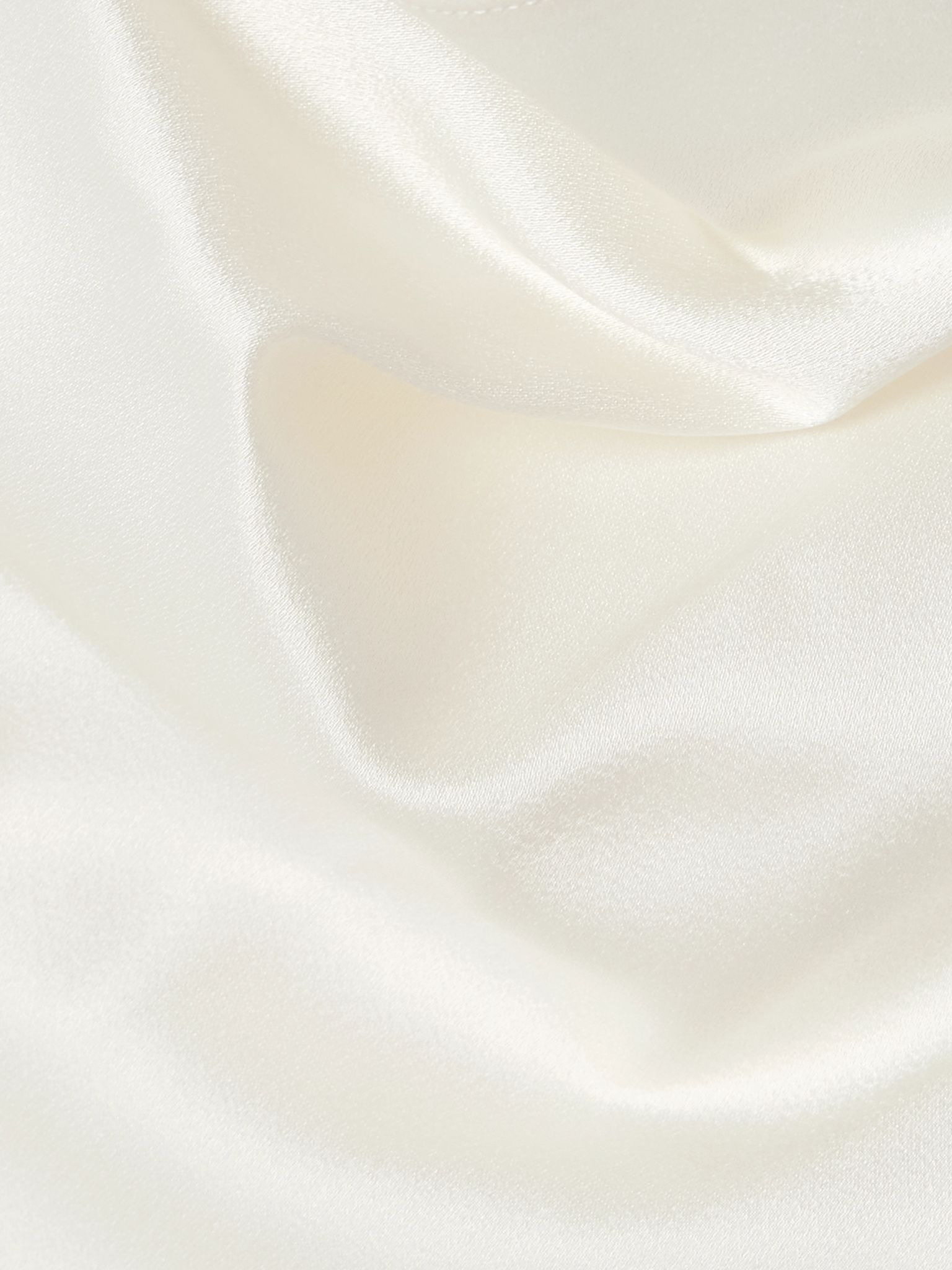 Draped satin halterneck top Cream - 4