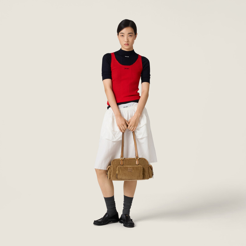Corduroy Pocket top-handle bag 2