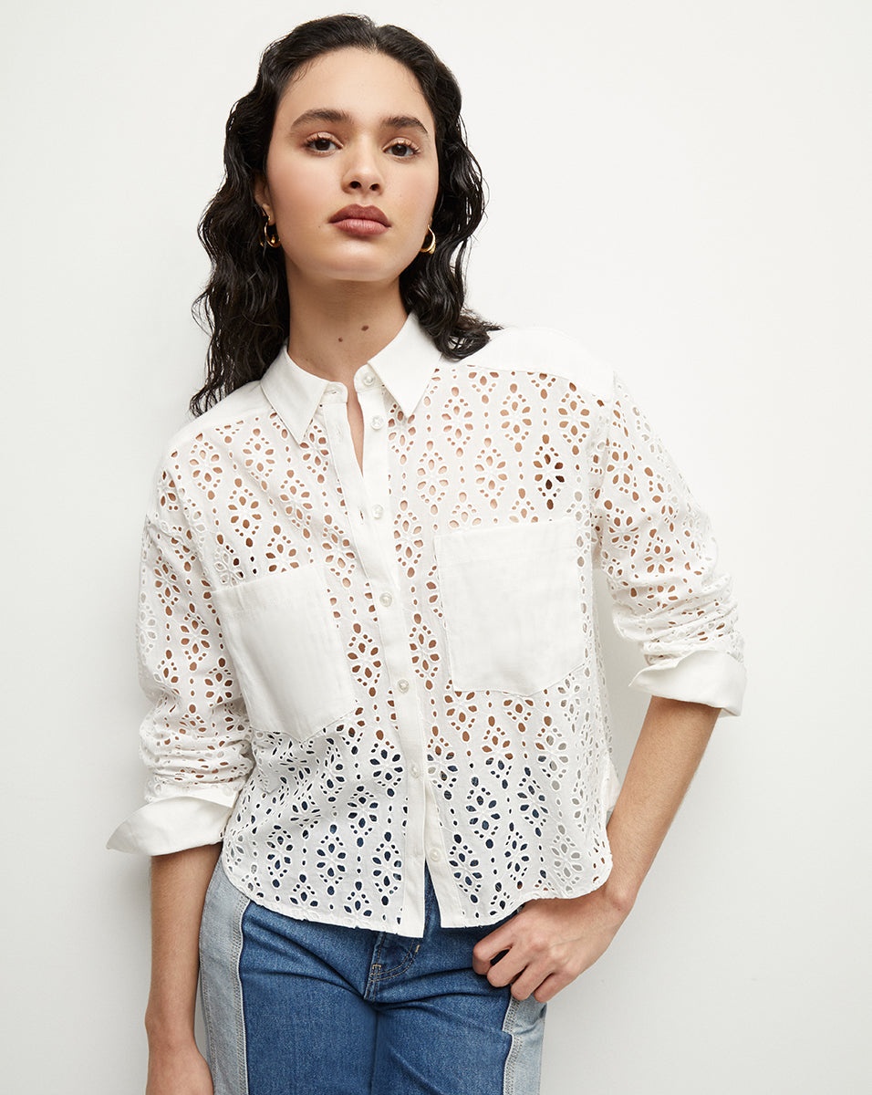 ADERES COTTON EYELET SHIRT - 2