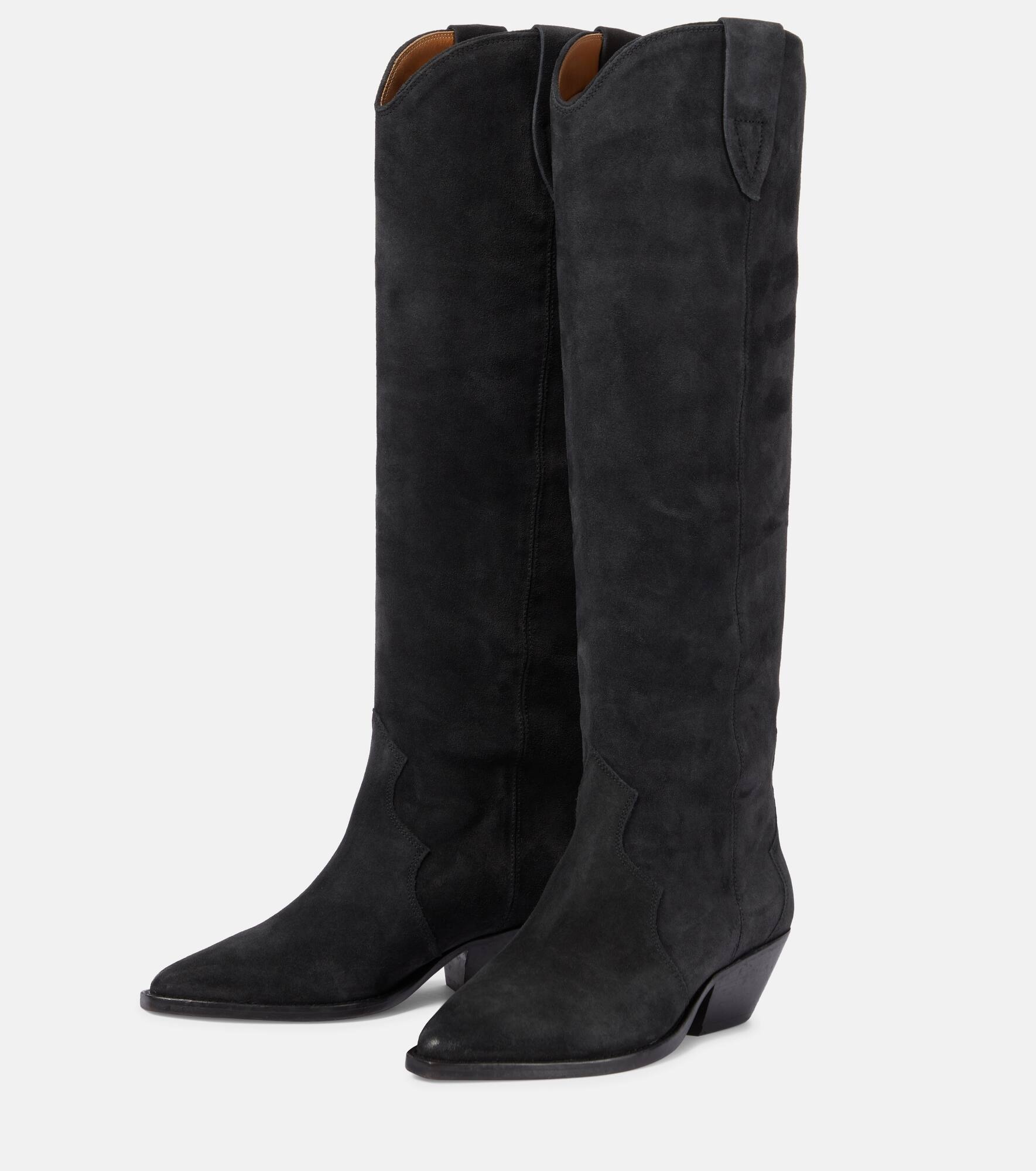 Denvee suede knee-high boots - 4