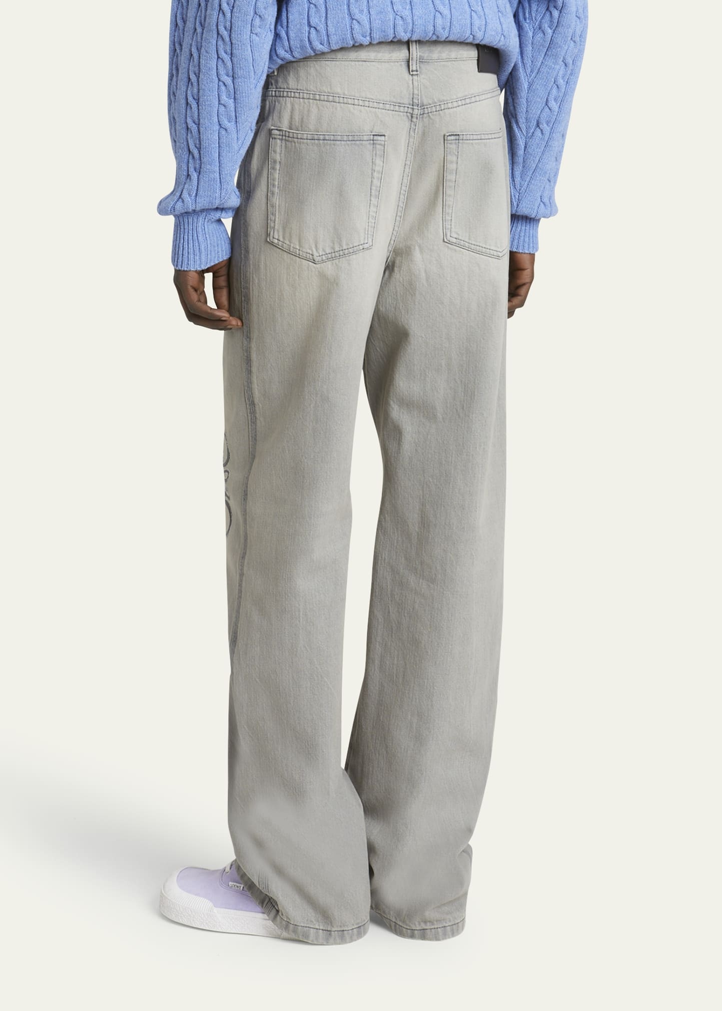 Men's Anagram Straight-Leg Jeans - 3