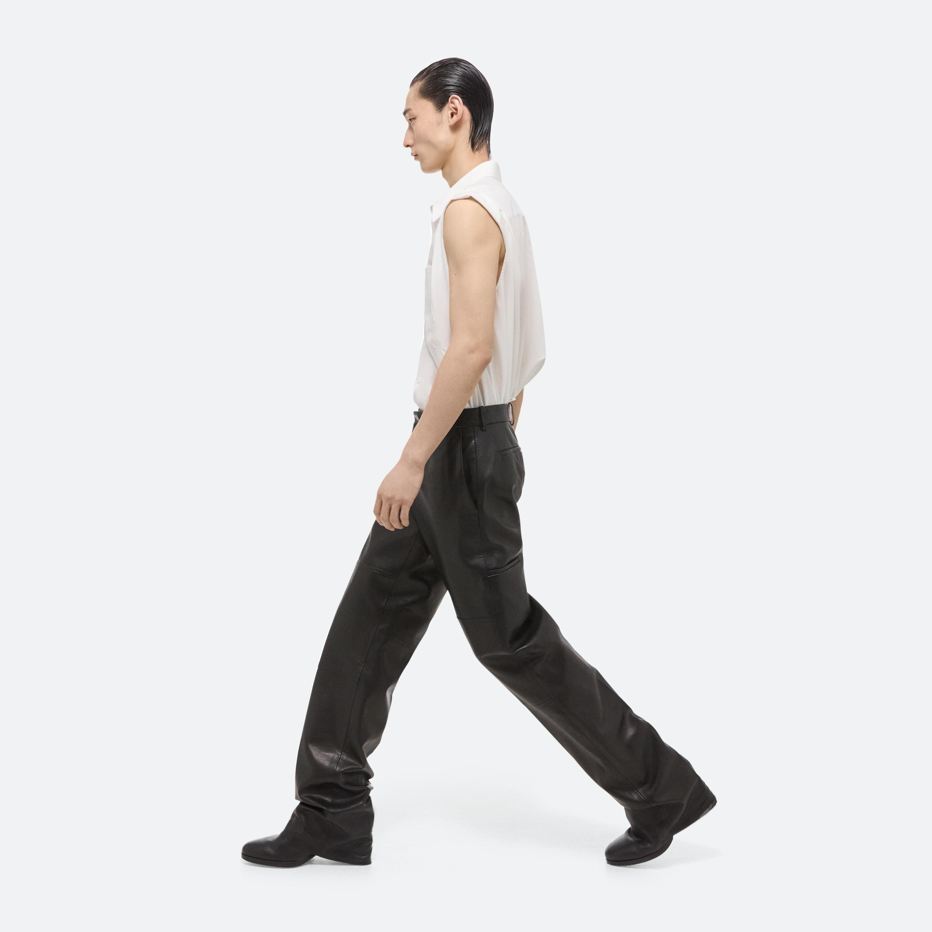 LEATHER CARPENTER PANTS - 7