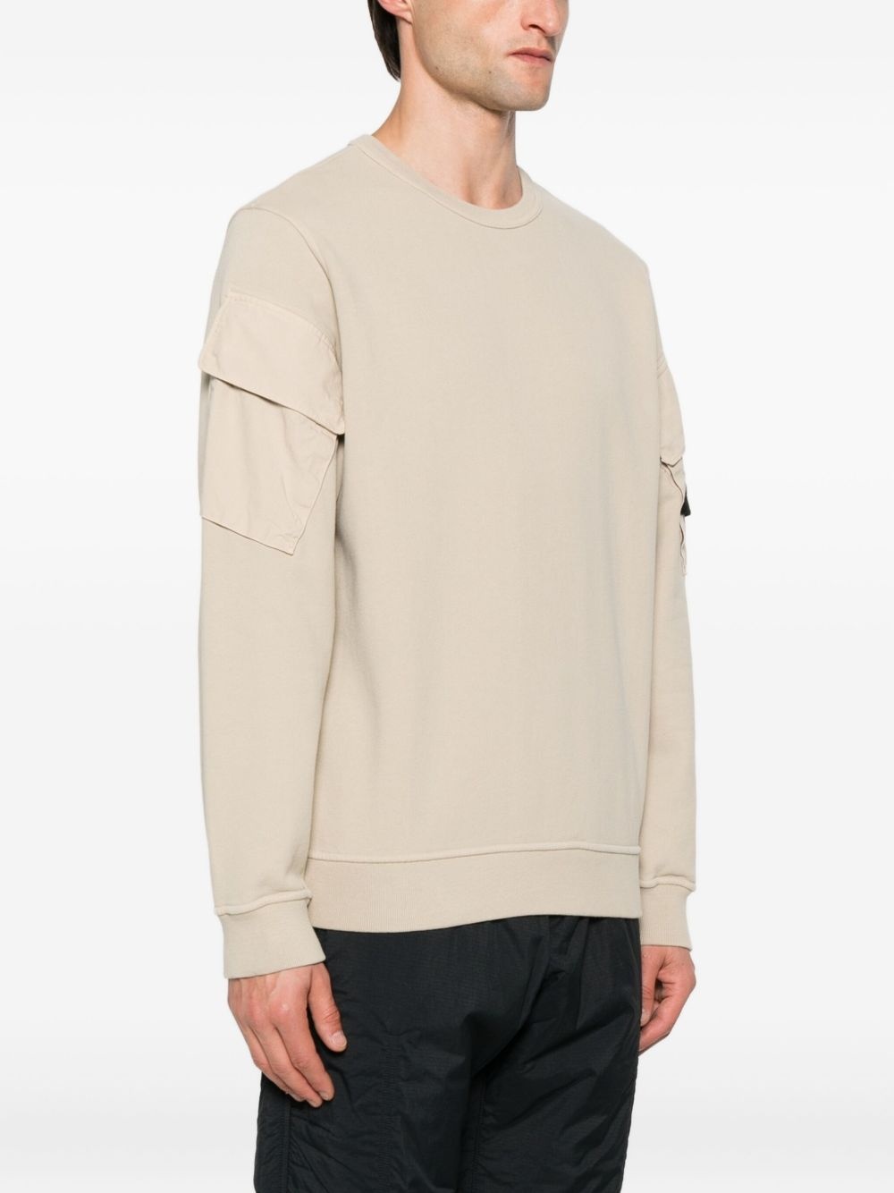 Compass-badge cotton sweatshirt - 3