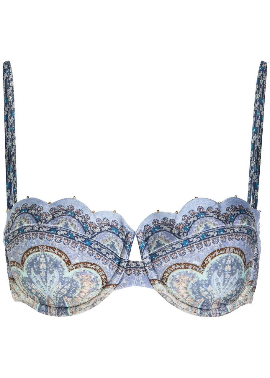 Zimmermann Wanderlust Patterned Bikini top - 1