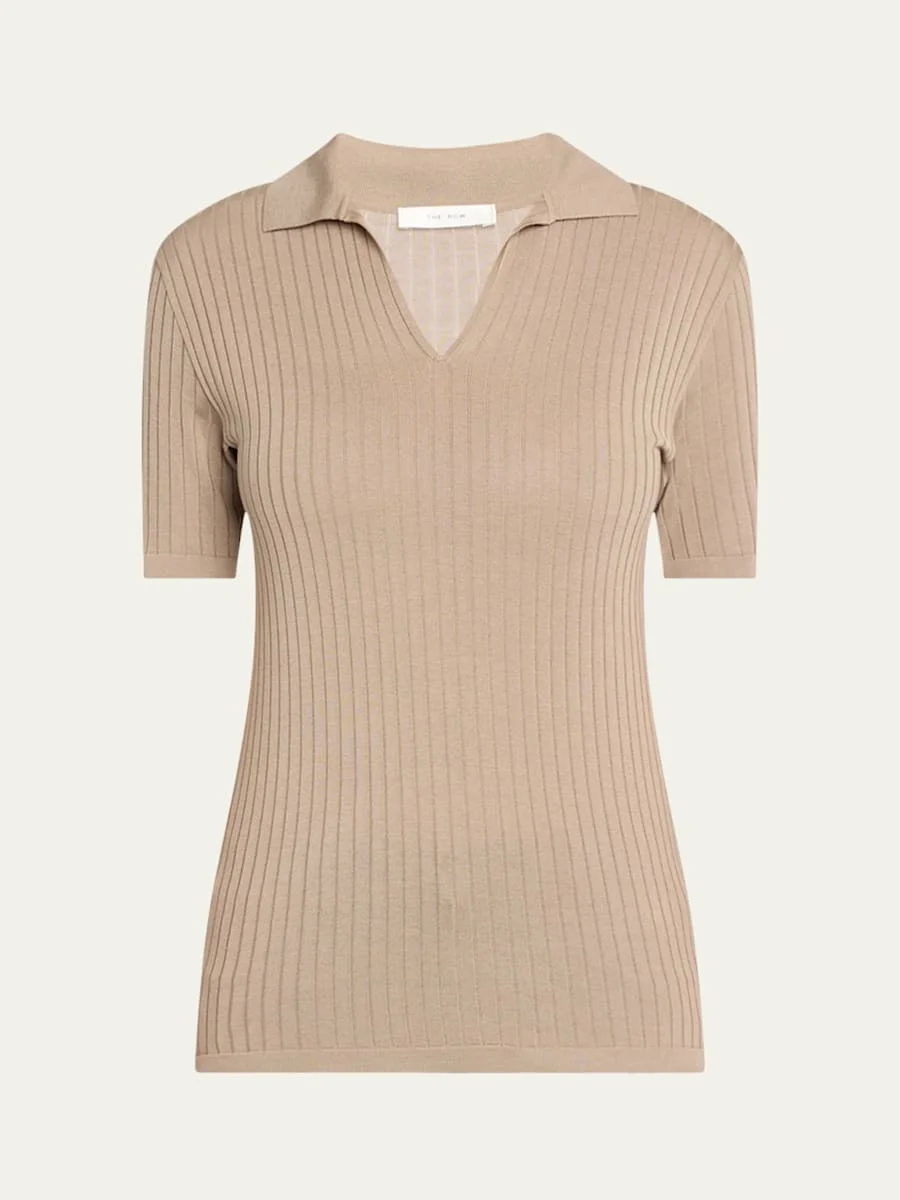 Kaiomi Ribbed Short-Sleeve Top - 1