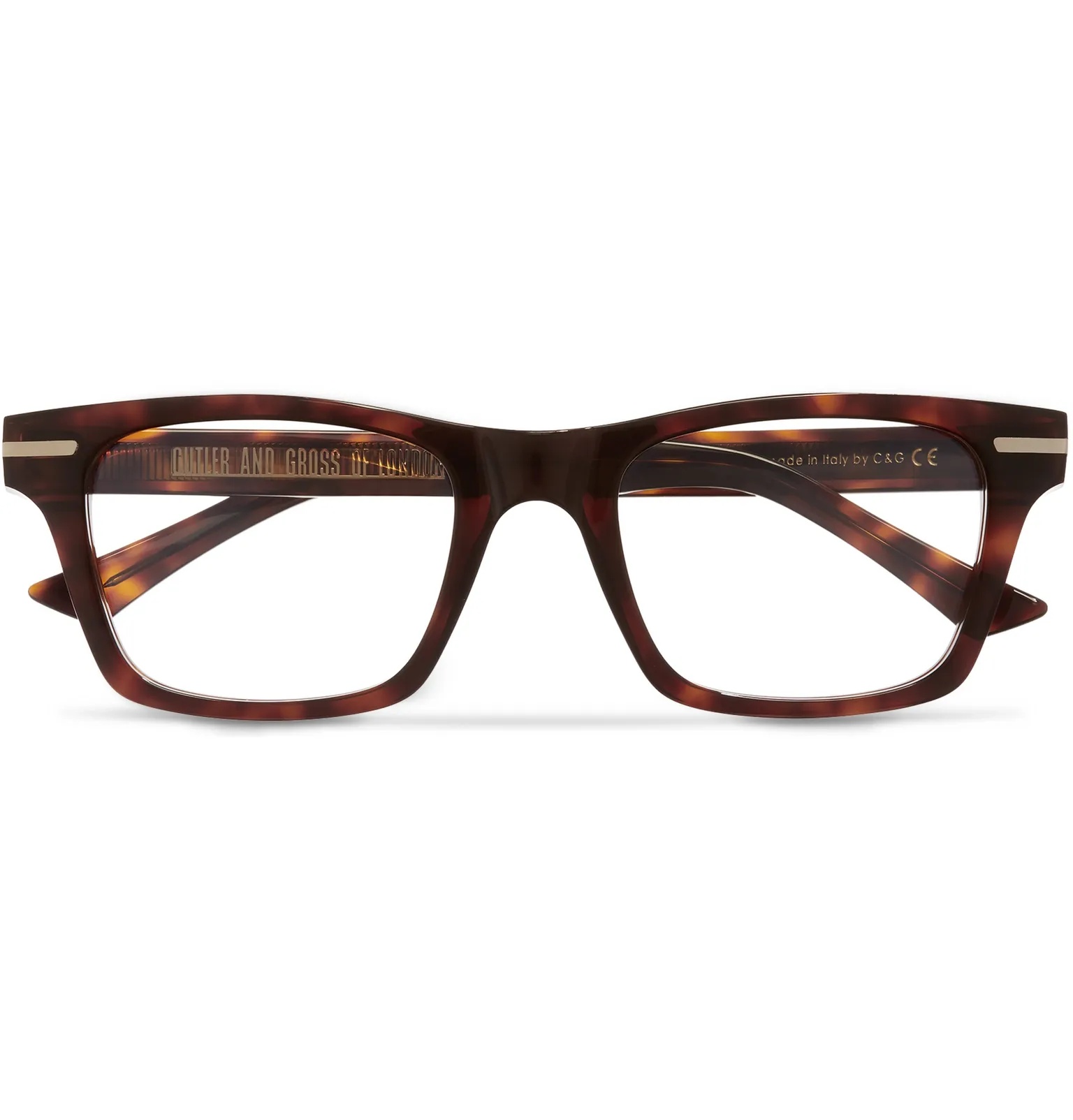 Square-Frame Tortoiseshell Acetate Optical Glasses - 1