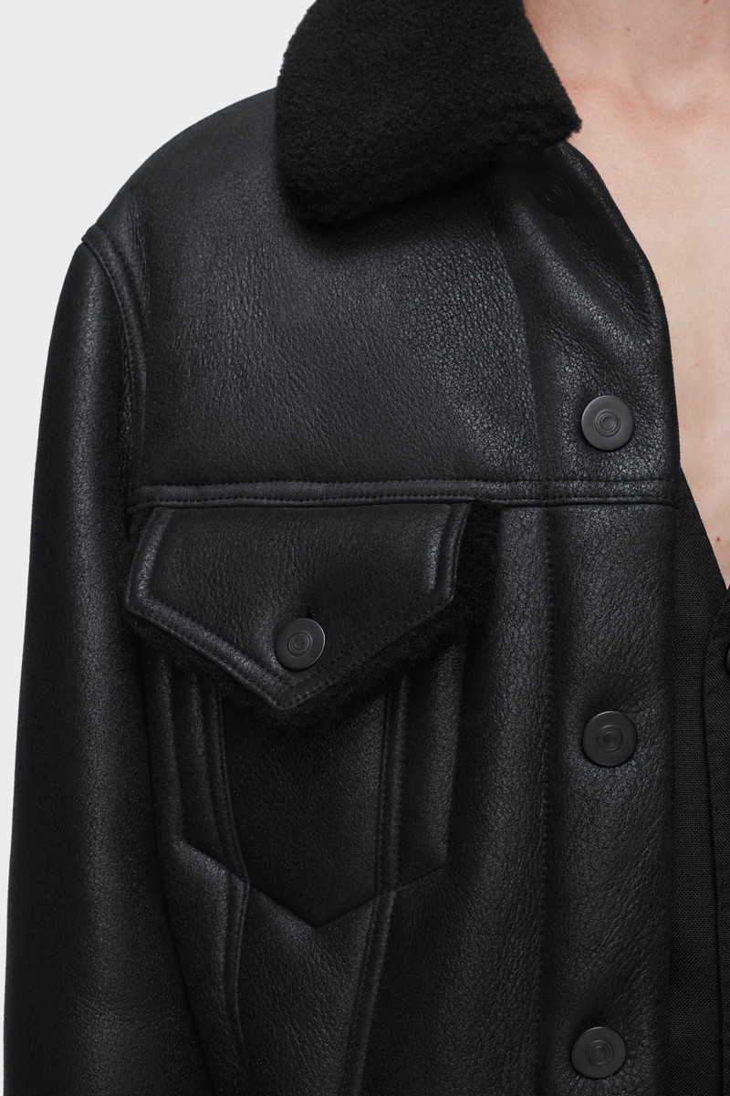 Waxed shearling jacket 5