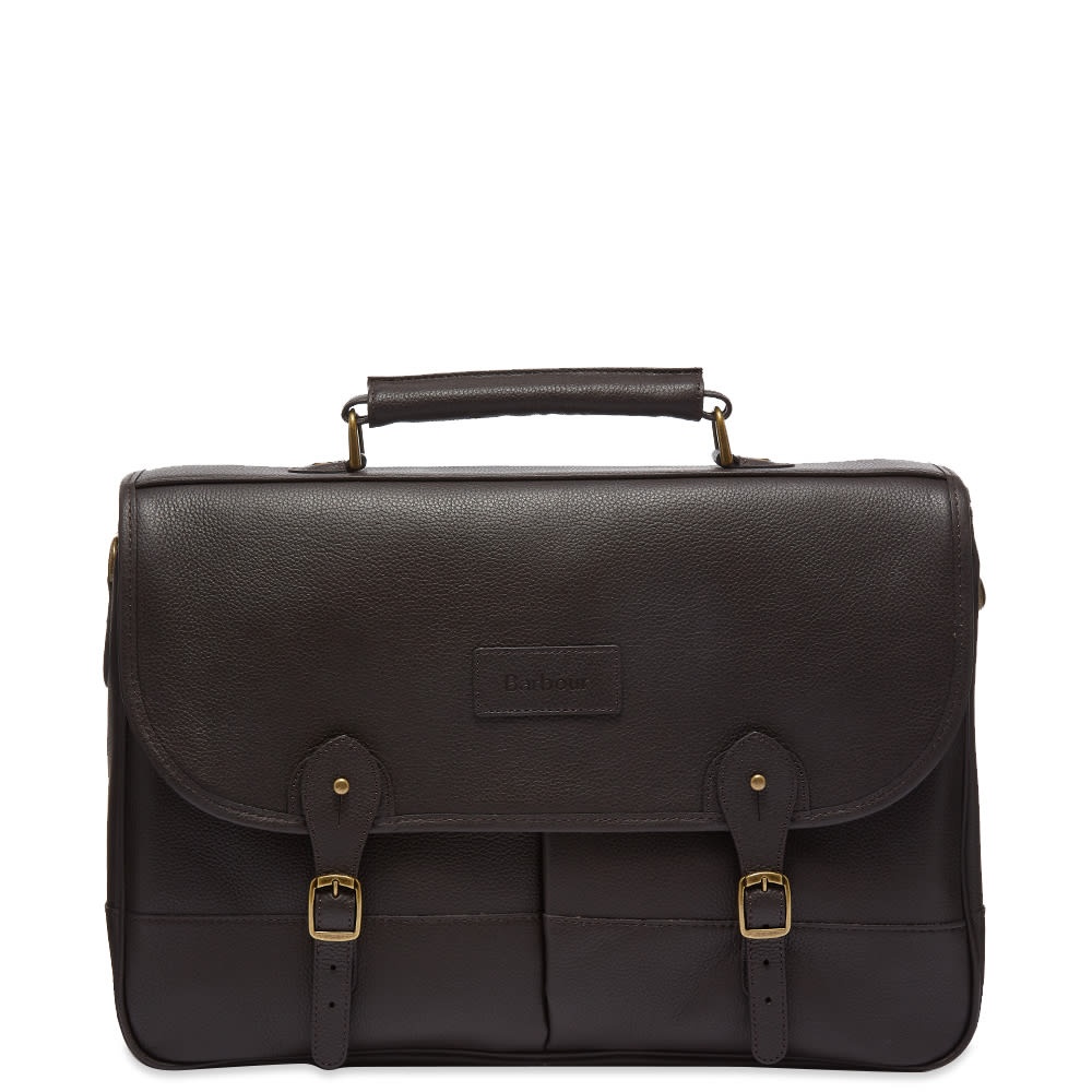 Barbour Leather Briefcase - 1