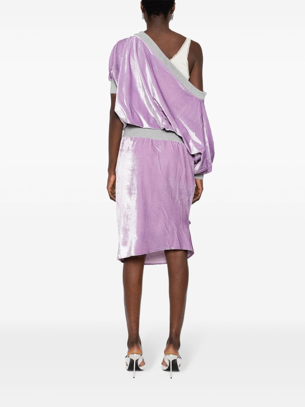 Sliced Velvet midi dress - 4