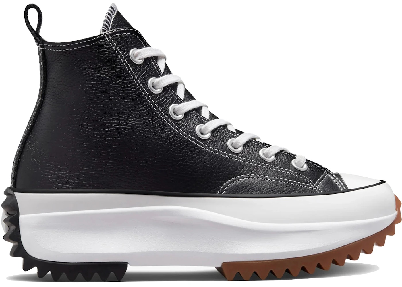 Converse Run Star Hike Hi Black Leather White - 1
