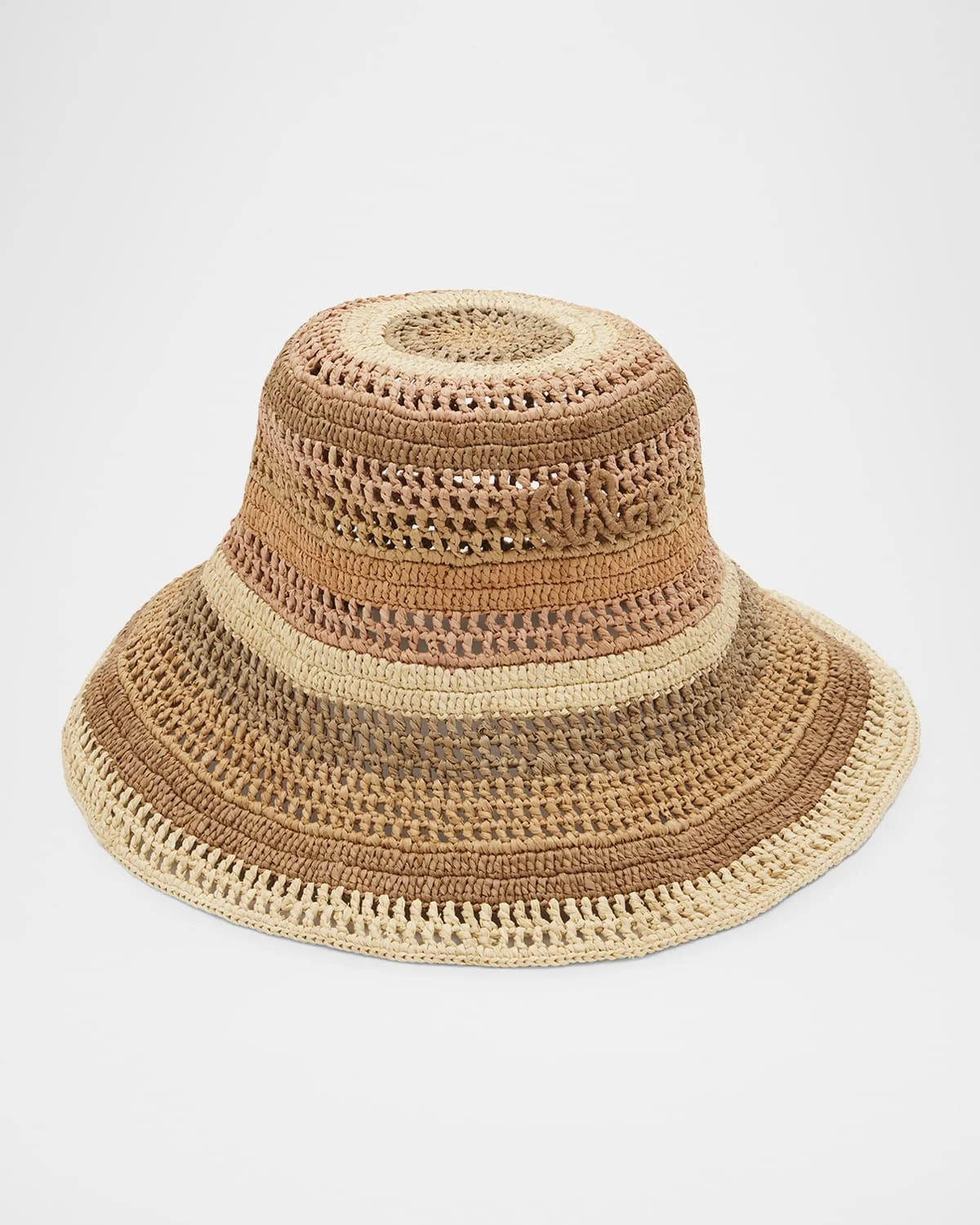 Chloe Sunset Raffia Bucket Hat - 1
