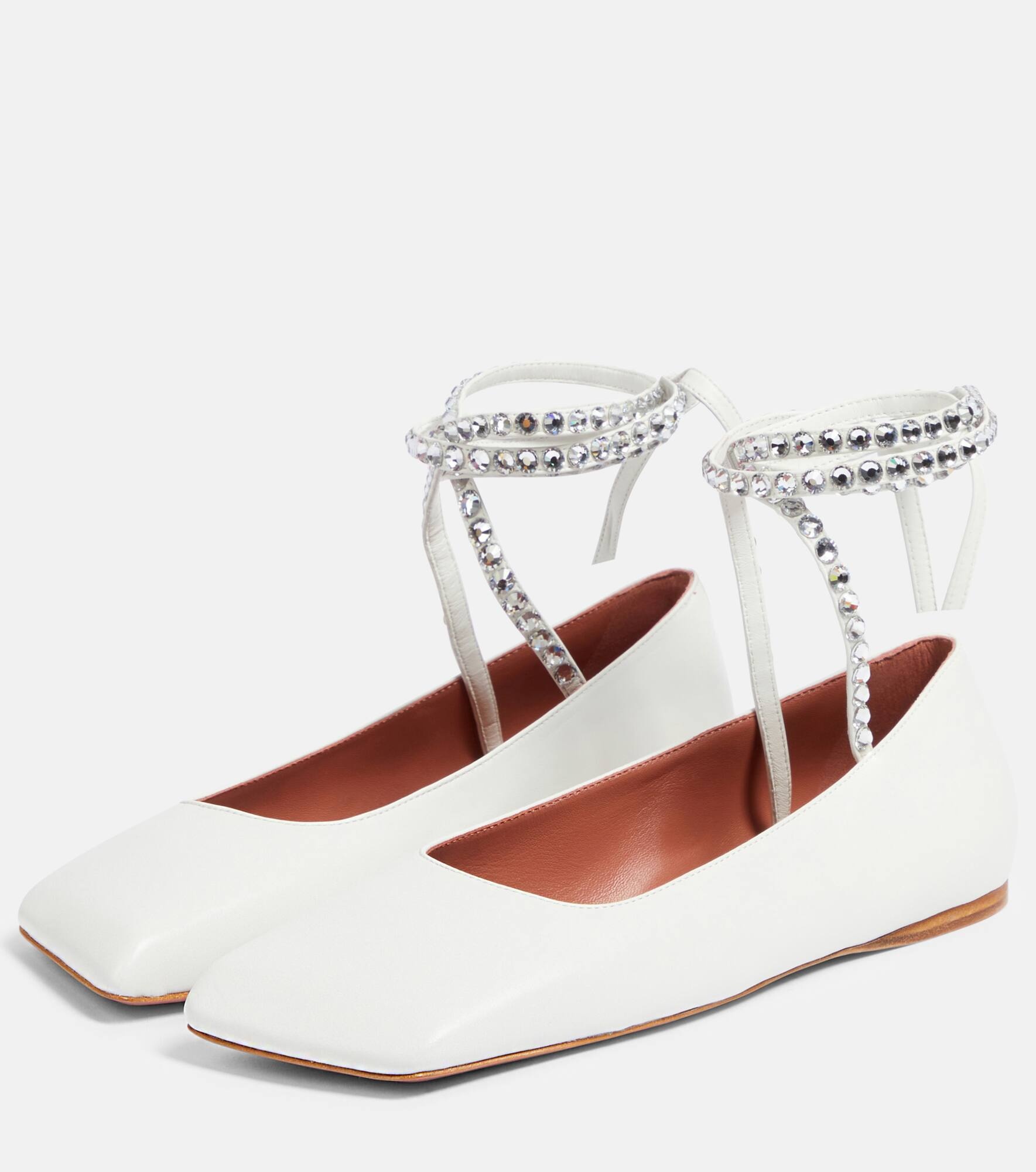 Ane embellished leather ballet flats - 5