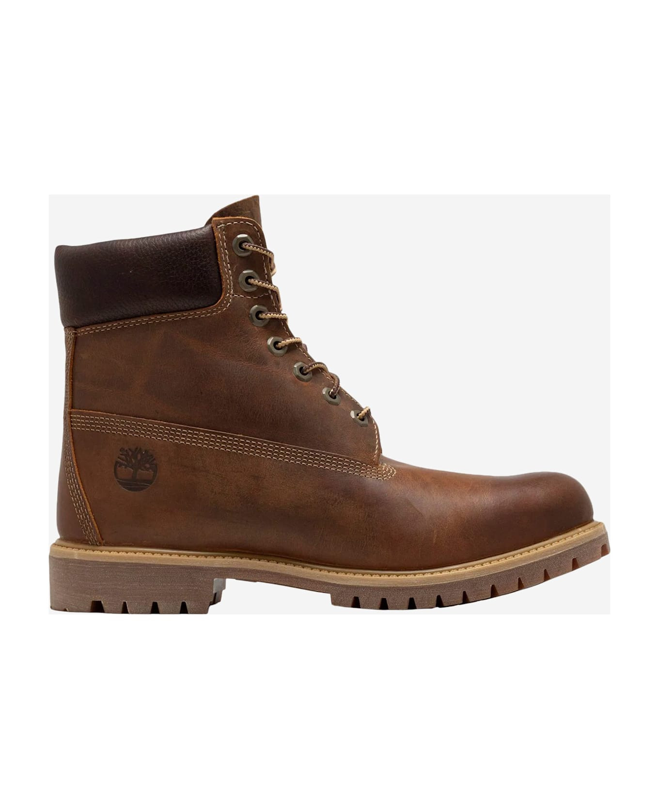 Premium 6-inch Leather Boots With Logo - 1