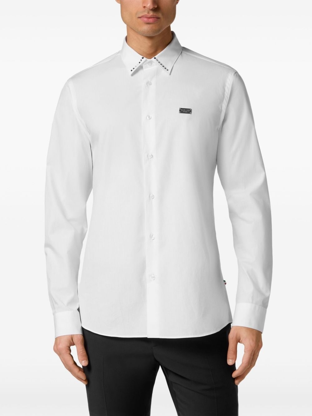 stud-detailing poplin shirt - 2