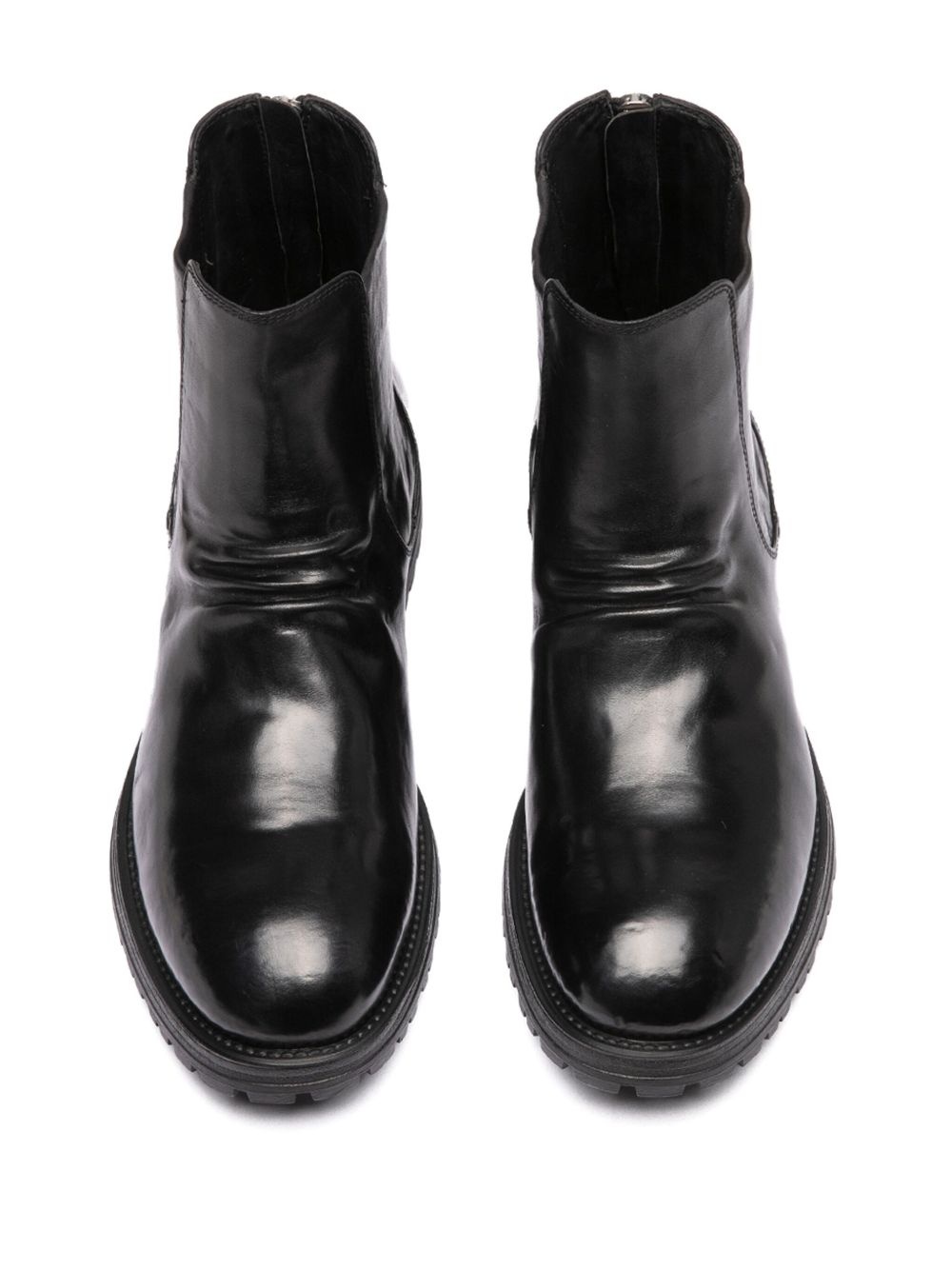 zipped leather boots - 4
