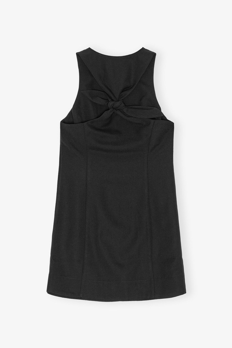 BLACK LIGHT TWILL SUITING MINI DRESS 6