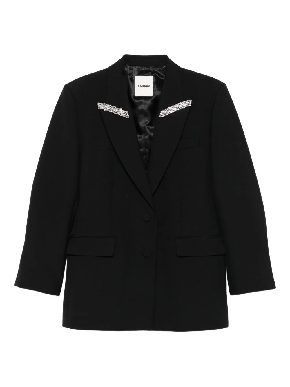 crystal-embellished blazer - 1